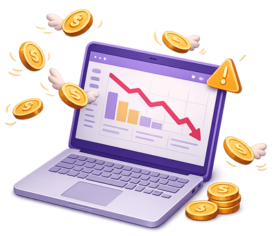 Ilustrasi landing page yang tidak ramah Google Ads